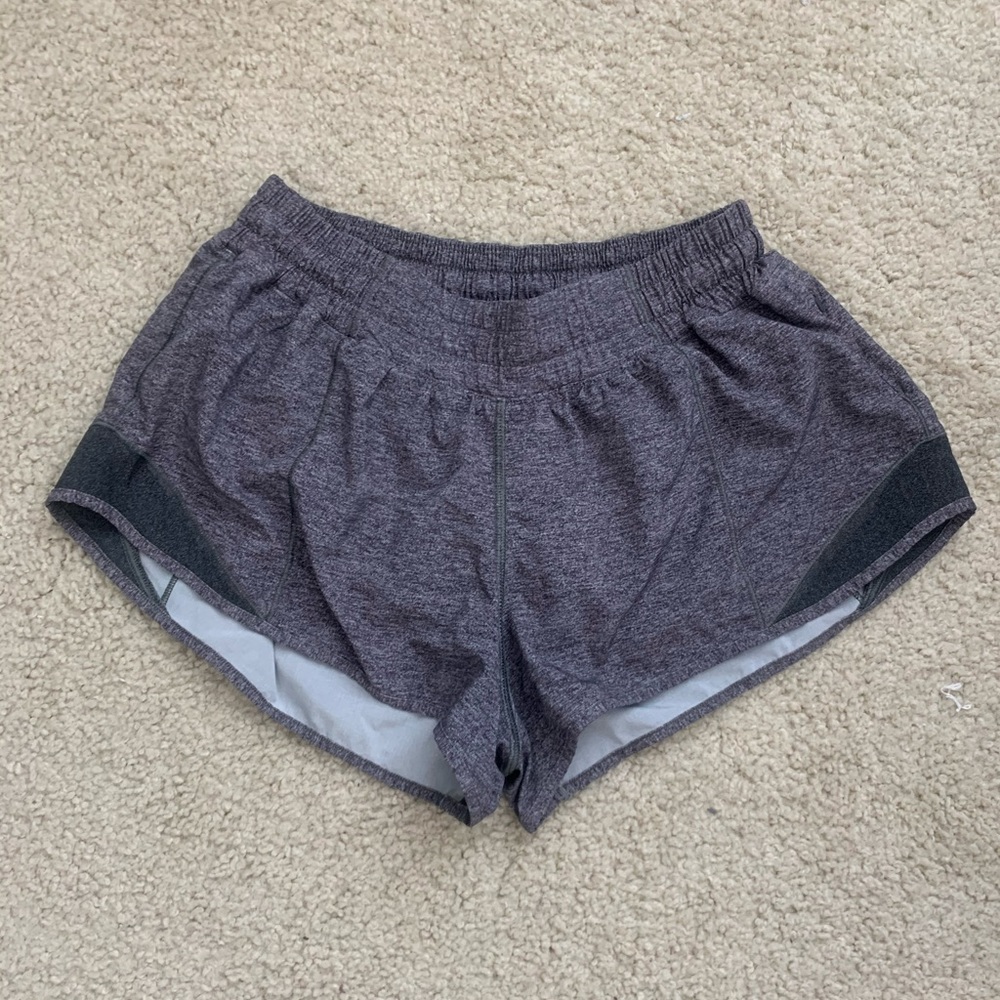 Gray lululemon hotty hot shorts - 2.5 in inseam